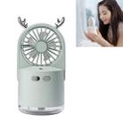 Indoor Cute Creative Desktop Humidifier Water Meter Cooling Mini Deer Spray Fan(Green) - 1