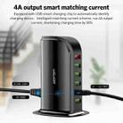 USLION 5V/4A 5 USB Port Charger Vertical Universal Travel Smart Digital Display Charger, Plug Type:US Plug - 3