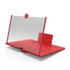 Pull-out Mobile Phone Screen Magnifier 3D Video Desktop Mobile Phone Holder, Size:10 inch(Red) - 2