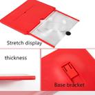 Pull-out Mobile Phone Screen Magnifier 3D Video Desktop Mobile Phone Holder, Size:10 inch(Red) - 7