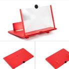 Pull-out Mobile Phone Screen Magnifier 3D Video Desktop Mobile Phone Holder, Size:12 inch(Red) - 6