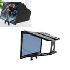F13 12 inch Mobile Phone Screen Amplifier Foldable Three-sided Shading HD Blu-ray 3D Video Amplifier(Black) - 1