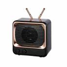 BD13 TV Shape Retro Bluetooth Wireless Speaker Mini Portable Card Audio(Black) - 1