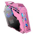 Computer Main Case Gaming Internet Cafe Computer Case, Colour: Big Coffee Plus Pink - 1