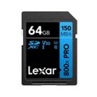 Lexar SD-800X Pro High Speed SD Card SLR Camera Memory Card, Capacity: 64GB - 1