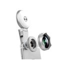 3 in 1 Wide Angle + Macro + Fill Light Mobile Phone SLR Camera Lens(Silver) - 1