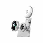 3 in 1 Wide Angle + Macro + Fill Light Mobile Phone SLR Camera Lens(Silver) - 2