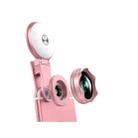 3 in 1 Wide Angle + Macro + Fill Light Mobile Phone SLR Camera Lens(Rose Gold) - 1