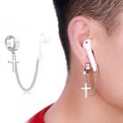 10 PCS A00114 Wireless Bluetooth Headset Anti-lost Titanium Steel Non-fading Earrings, Style: Ear Buckle Cross - 1