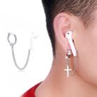 10 PCS A00114 Wireless Bluetooth Headset Anti-lost Titanium Steel Non-fading Earrings, Style:Spring Clip Cross - 1