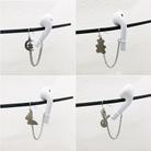 8 PCS Earphones Anti-lost Universal Earrings Non-pierced Ear Clips Titanium Steel Sports Ear Buckles, Style:HYE200423 - 3