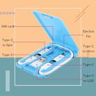 Data Cable Card Storage Box with Mobile Phone Holder & Card Picking Pin(Blue) - 4