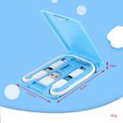 Data Cable Card Storage Box with Mobile Phone Holder & Card Picking Pin(Blue) - 5