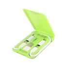 Data Cable Card Storage Box with Mobile Phone Holder & Card Picking Pin(Green) - 1