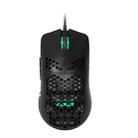Ajazz 7 Buttons Lightweight Hole Gaming Mouse, Cable Length: 1.7m, Chip:3325(Black) - 1