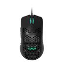 Ajazz 7 Buttons Lightweight Hole Gaming Mouse, Cable Length: 1.7m, Chip:3338(Black) - 1