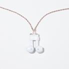 AIRPODS Wireless Headset Anti-lost Chain Strong Magnetic Sleeve Titanium Steel Stainless Steel Color Retention Anti-lost Necklace(Rose Gold) - 1