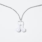 AIRPODS Wireless Headset Anti-lost Chain Strong Magnetic Sleeve Titanium Steel Stainless Steel Color Retention Anti-lost Necklace(Steel Color) - 1