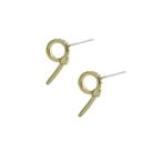 2 PCS S925 Silver Needle Real Gold Electroplating Bluetooth Headset Anti-lost Earrings For AirPods(Golden) - 1