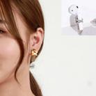 2 PCS Anti-lost Earrings Fashion Titanium Steel Color-preserving Earrings For AirPods & Wireless Earphones Universal(Orange Crystal) - 1