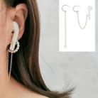 3 PCS Universal Bluetooth Headset Anti-lost C Type Pearl 925 Silver Needle Earring Ear Chain - 1