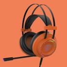 Ajazz DHG160 Computer Gaming Headset Head-mounted Game 7.1-channel Listening to the Sound Super Bass with Wheat(Orange) - 1