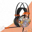 Ajazz DHG160 Computer Gaming Headset Head-mounted Game 7.1-channel Listening to the Sound Super Bass with Wheat(Graffiti Version Orange) - 1