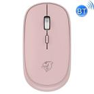 Ajazz DMT045 1600DPI 4-buttons Wireless Silent Ultra-thin Notebook Home Business Office Portable Rechargeable Mouse, Style:2.4G+Bluetooth Dual-mode(Pink) - 1