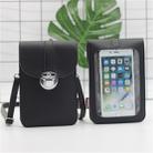Lock Buckle Messenger PU Leather Touch Screen Mobile Phone Bag For Mobile Phones Below 6.5 Inches(Black) - 1