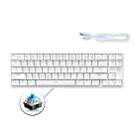 Ajazz K680T Mini USB Wired Dual-mode Charging 68-keys Laptop Bluetooth Mechanical Keyboard, Cable Length: 1.6m, Style:Green Shaft(White) - 1