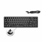 Ajazz K680T Mini USB Wired Dual-mode Charging 68-keys Laptop Bluetooth Mechanical Keyboard, Cable Length: 1.6m, Style:Black Shaft(Black) - 1