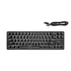 Ajazz K680T Mini USB Wired Dual-mode Charging 68-keys Laptop Bluetooth Mechanical Keyboard, Cable Length: 1.6m, Style:Black Shaft(Black) - 2
