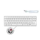 Ajazz K680T Mini USB Wired Dual-mode Charging 68-keys Laptop Bluetooth Mechanical Keyboard, Cable Length: 1.6m, Style:Tea Shaft(White) - 1