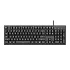 Ajazz DKS100 104 Keys Office Luminous Game Tea Axis Mechanical Keyboard, Cable Length: 1.5m(Black) - 1