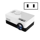 S261/J16 Home Mini HD 1080P Portable LED Projector, Support TF Card / AV / U Disk, Plug Specification:US Plug(White Black) - 1