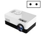 S261/J16 Home Mini HD 1080P Portable LED Projector, Support TF Card / AV / U Disk, Plug Specification:EU Plug(White Black) - 1