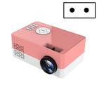S261/J16 Home Mini HD 1080P Portable LED Projector, Support TF Card / AV / U Disk, Plug Specification:EU Plug(Pink White) - 1