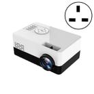 S261/J16 Home Mini HD 1080P Portable LED Projector, Support TF Card / AV / U Disk, Plug Specification:UK Plug(White Black) - 1