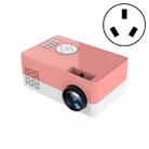S261/J16 Home Mini HD 1080P Portable LED Projector, Support TF Card / AV / U Disk, Plug Specification:AU Plug(Pink White) - 1