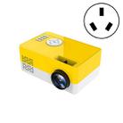 S261/J16 Home Mini HD 1080P Portable LED Projector, Support TF Card / AV / U Disk, Plug Specification:AU Plug(Yellow White) - 1