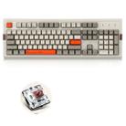 Ajazz AK510 104 Keys Retro Mechanical Keyboard SA Ball Cap PBT Internet Cafe Gaming RGB Lighting Keyboard, Cable Length 1.6m, Style:RGB Backlight + Three Orange Keycaps(Tea Shaft) - 1