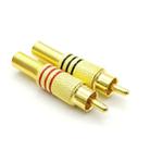 30 PCS / 15 Pairs RCA Lotus Head AV Audio and Video Plug Plum Blossom Plug Lotus Head RCA Head(Color Random Delivery) - 1