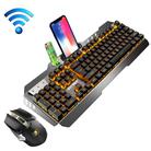 670 Wireless Charging Gaming Glow Keyboard and Mouse Set(Black) - 1