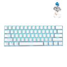 RK61 61 Keys Bluetooth / 2.4G Wireless / USB Wired Three Modes Tablet Mobile Gaming Mechanical Keyboard, Cable Length: 1.5m, Style:Green Shaft(White) - 1