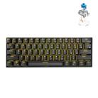RK61 61 Keys Bluetooth / 2.4G Wireless / USB Wired Three Modes Tablet Mobile Gaming Mechanical Keyboard, Cable Length: 1.5m, Style:Green Shaft(Black) - 1