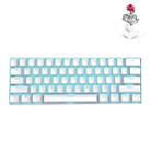 RK61 61 Keys Bluetooth / 2.4G Wireless / USB Wired Three Modes Tablet Mobile Gaming Mechanical Keyboard, Cable Length: 1.5m, Style:Red Shaft(White) - 1
