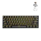 RK61 61 Keys Bluetooth / 2.4G Wireless / USB Wired Three Modes Tablet Mobile Gaming Mechanical Keyboard, Cable Length: 1.5m, Style:Tea Shaft(Black) - 1