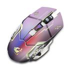 FREEDOM-WOLF X8 2400 DPI 6 Keys 2.4G Wireless Charging Silent Luminous Gaming Mechanical Mouse(Metal Grey) - 2