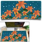 Office Heat Transfer Cute Mouse Pad Desk Mat, Colour: 700x300x3mm(Star Flower) - 1