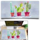 Office Heat Transfer Cute Mouse Pad Desk Mat, Colour: 900x400x3mm(Cactus) - 1